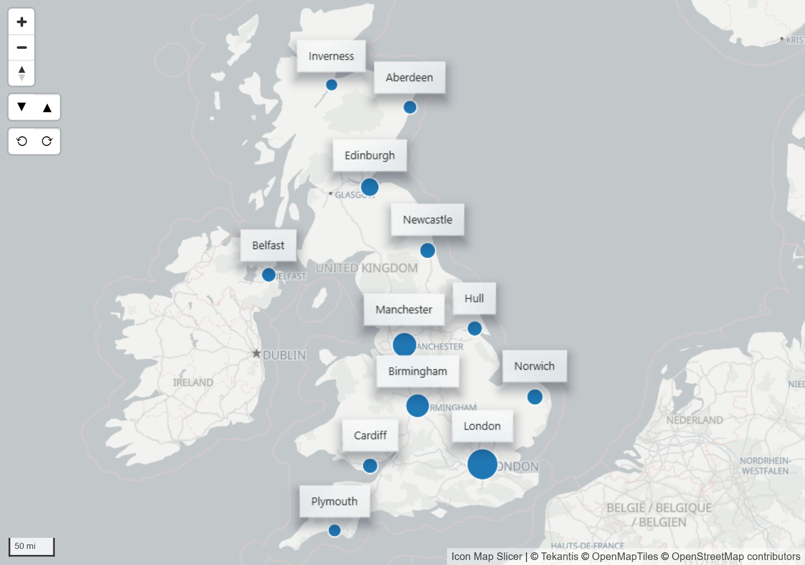 Labels drawn as light frosted cards that blur the map behind them