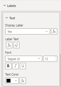 Text configuration