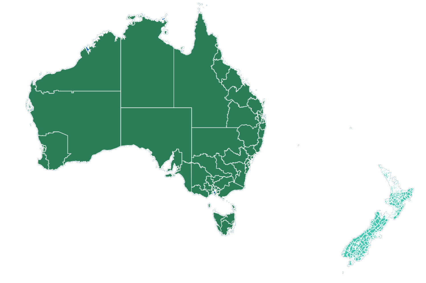 Australasia catalog map