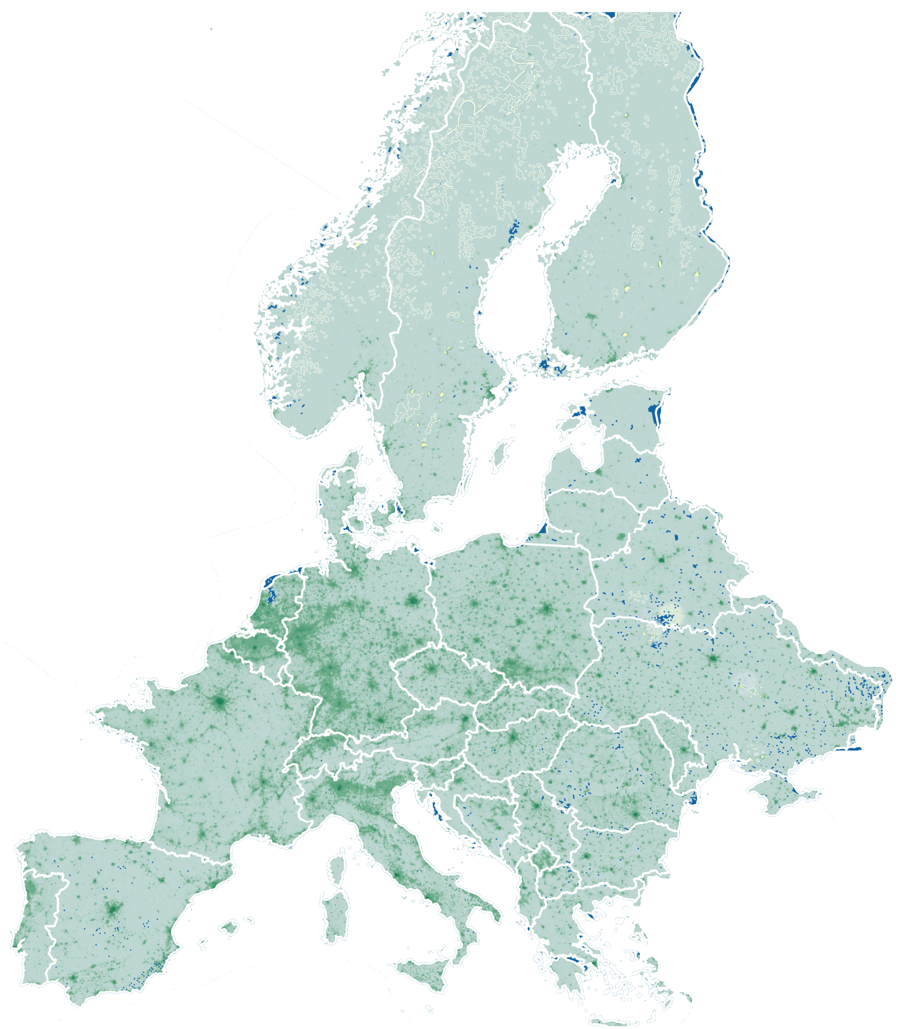 Europe catalog map