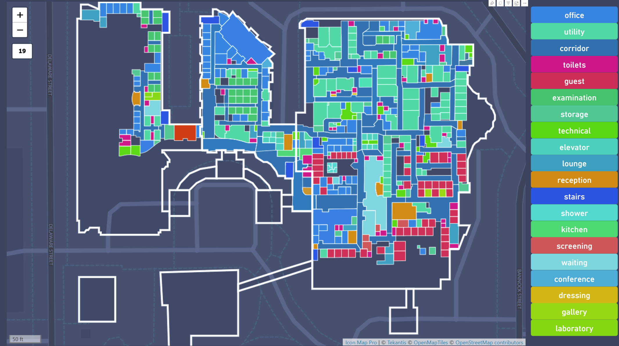 Hospital Interactive Floor Plan