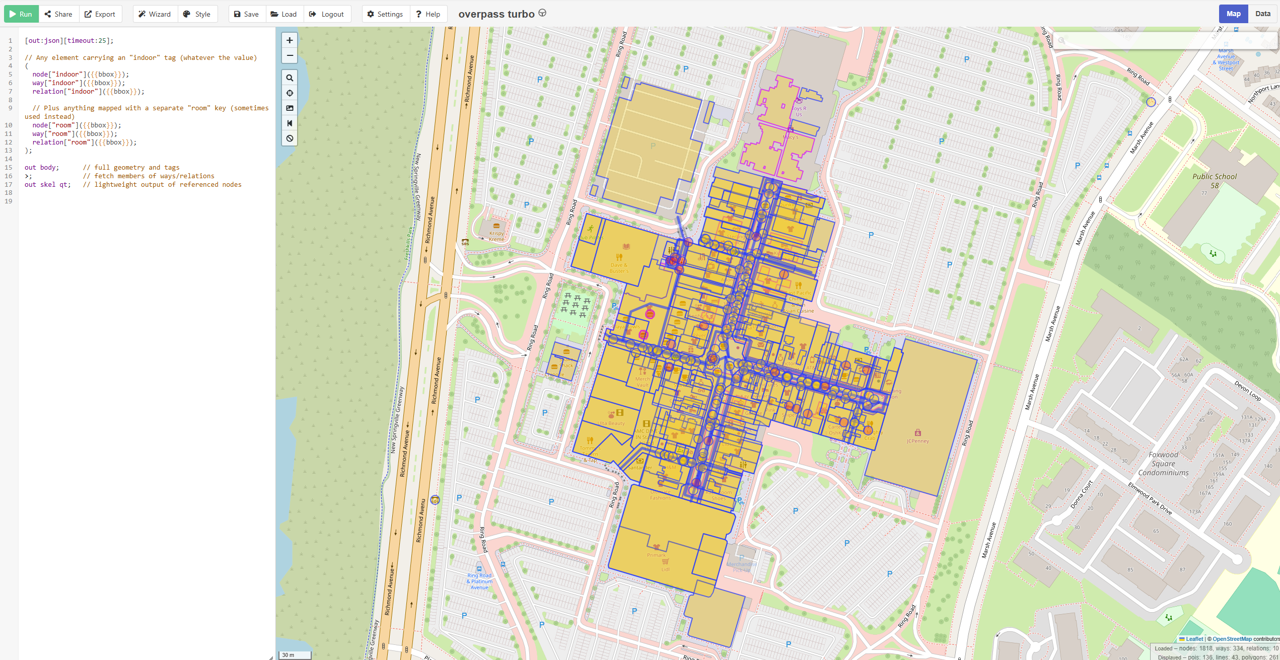 Visualising Indoor Spaces from OpenStreetMap in Power BI with Icon Map Pro